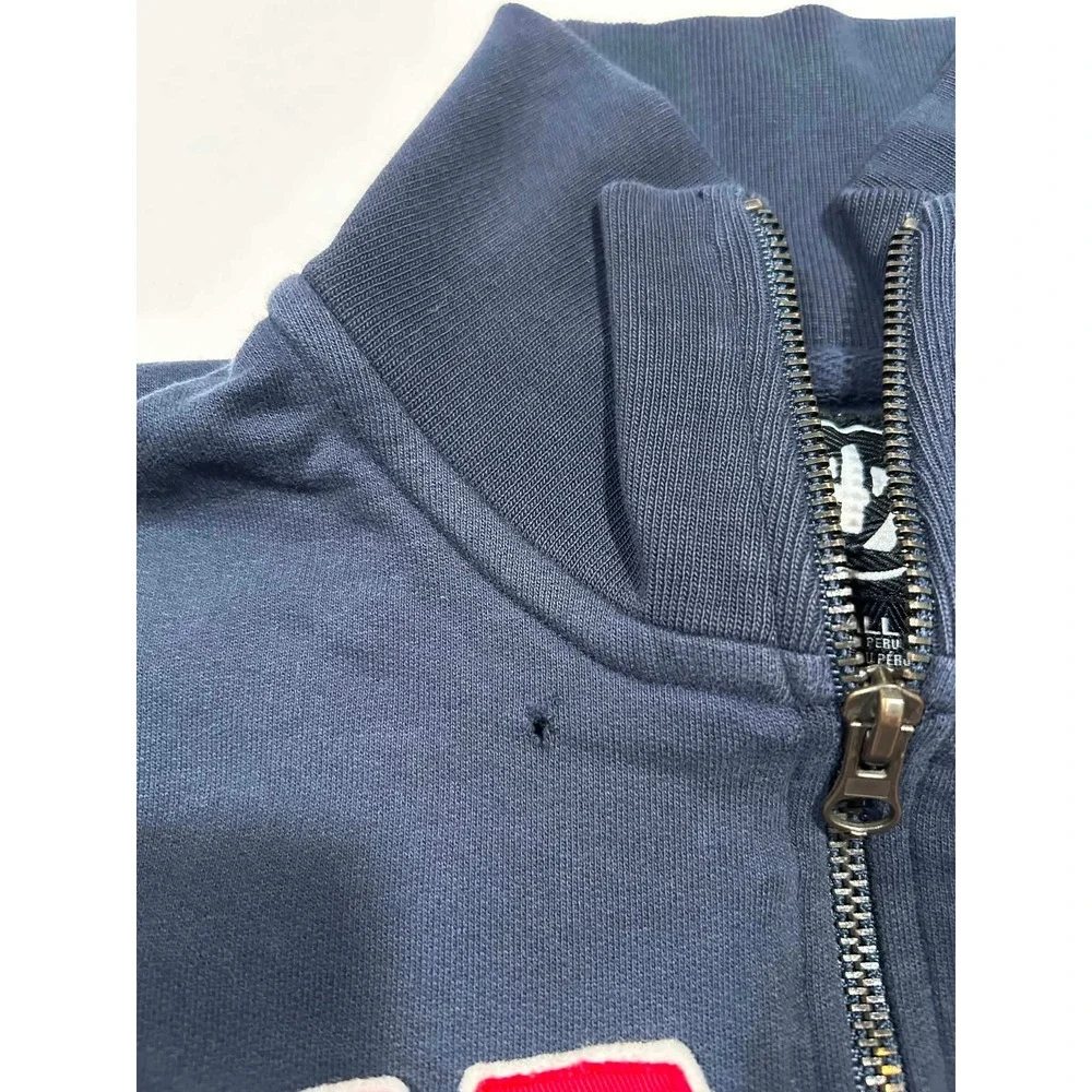 47 Brand Boston Red Sox Mens Small Navy Blue Quarter Zip Sweatshirt MLB Pullover